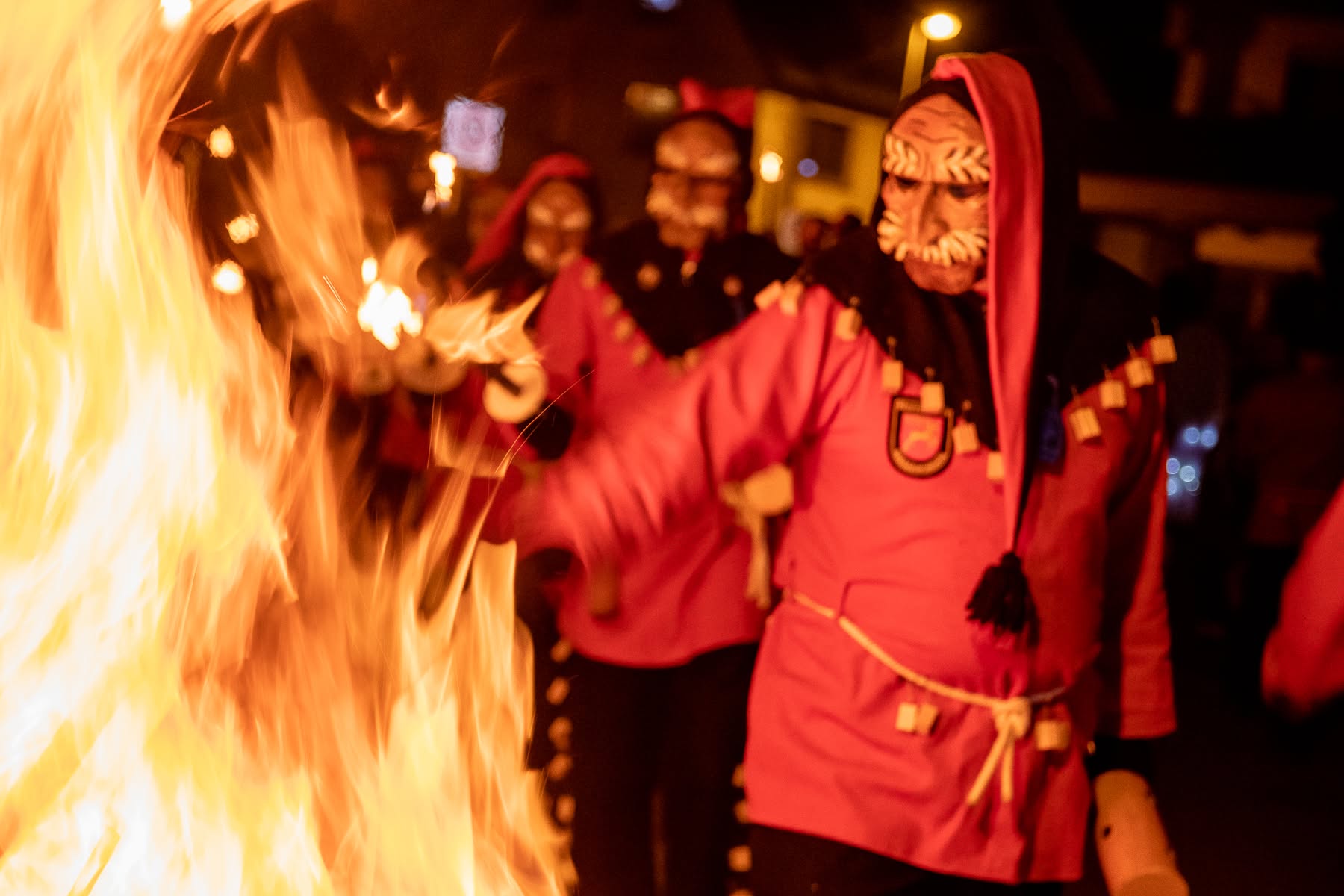 Schindlejokel am Fasnetfeuer